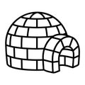 Igloo icon, outline style