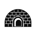 Igloo icon, simple style