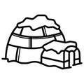 Igloo icon vector