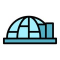 Igloo icon vector flat