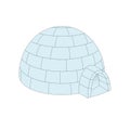 Igloo in light blue design Royalty Free Stock Photo