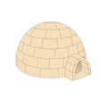 Igloo in light brown design Royalty Free Stock Photo