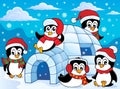 Igloo with penguins theme 2