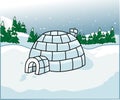 Igloo snowy Christmas background Royalty Free Stock Photo