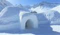 Igloo in Tignes resort, French Alps