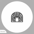 Igloo vector icon sign symbol