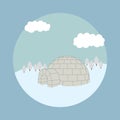 igloo. Vector illustration decorative design Royalty Free Stock Photo