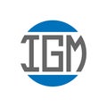 IGM letter logo design on white background. IGM creative initials circle logo concept. IGM letter design
