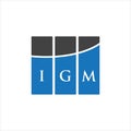 IGM letter logo design on WHITE background. IGM creative initials letter logo concept. IGM letter design