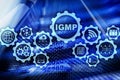 IGMP. Internet Group Management Protocol concept. Communications Technology.