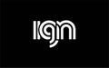 IGN Creative Unique Modern Letter Logo Design Royalty Free Stock Photo