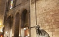 Ignatius of Loyola statue at Gothic Basilica of Santa Maria del Mar, Barcelona, Spain