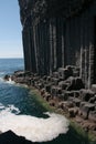 Igneous Rock at the entrance to Fingal's Cave. Staffa Inland, Inner Hebrides, Scotland, UK Royalty Free Stock Photo