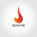 Ignite Fire Logo Design Symbol Royalty Free Stock Photo