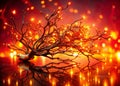Enthralling Abstract Red Branches A Fiery Mystical Background for Creative Design Projects Royalty Free Stock Photo