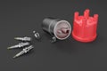 Igniter coil, Ignition and glowplug system. 3d rendering Royalty Free Stock Photo