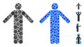 Ignorance Pose Mosaic Icon of Circle Dots Royalty Free Stock Photo