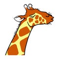 Cartoon Ignorant Giraffe Emotion. Zoo