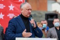 Igor Dodon is the former president of the country. Meeting of the Party of Socialists. October 17, 2021 Balti Moldova