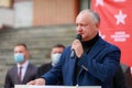 Igor Dodon is the former president of the country. Meeting of the Party of Socialists. October 17, 2021 Balti Moldova
