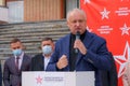 Igor Dodon is the former president of the country. Meeting of the Party of Socialists. October 17, 2021 Balti Moldova