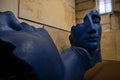 Igor Mitoraj, 2 blue faces sculpture