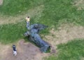 Igor Mitoraj sculptures on Square of Miracles in Pisa, Italy