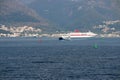 Igoumenitsa port with ferryboat and cruiser Royalty Free Stock Photo