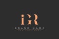 IGR abstract letter logo design Royalty Free Stock Photo