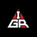 IGR triangle letter logo design with triangle shape. IGR triangle logo design monogram. IGR triangle vector logo template with red Royalty Free Stock Photo