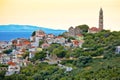 Igrane village on Makarska riviera sunset view