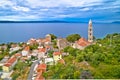 Igrane village on Makarska riviera tower and coastline view