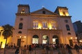 Igreja da SÃÂ© Cathedral (Church of the Nativity of Our Lady) by night in Macau Royalty Free Stock Photo