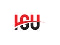 IGU Letter Initial Logo Design Vector Illustration