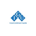 IGU letter logo design on WHITE background. IGU creative initials letter logo concept. IGU letter design