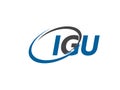 IGU logo, design, vector illustration Royalty Free Stock Photo