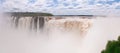 The Iguacu falls PANORAMA Royalty Free Stock Photo