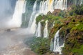 Iguacu falls on Argentina Side from southern Brazil side, South America Royalty Free Stock Photo