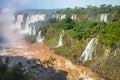 Iguacu falls on Argentina Side from southern Brazil side, South America Royalty Free Stock Photo