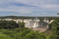 Iguacu (Iguazu) falls on a border of Brazil and Argentina Royalty Free Stock Photo