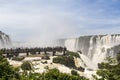 Iguacu (Iguazu) falls on a border of Brazil and Argentina Royalty Free Stock Photo