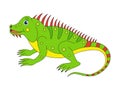 Cute cartoon iguana.