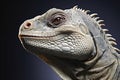 Iguana on black background,  Close-up,  Studio shot Royalty Free Stock Photo