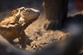 Iguana close up shot portrait. Royalty Free Stock Photo