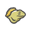 Iguana Lizard Reptile Vector icon Cartoon illustration Royalty Free Stock Photo