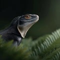 A Iguana is looking at the camera with its mouth open Royalty Free Stock Photo