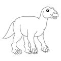 Iguanodon Coloring Isolated Page for Kids