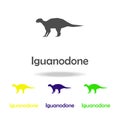 iguanodon, dinosaur colored icon. Can be used for web, logo, mobile app, UI, UX