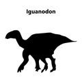 Iguanodon dinosaur silhouette