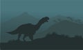 Iguanodon dinosaurs silhouette